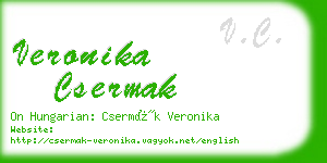 veronika csermak business card